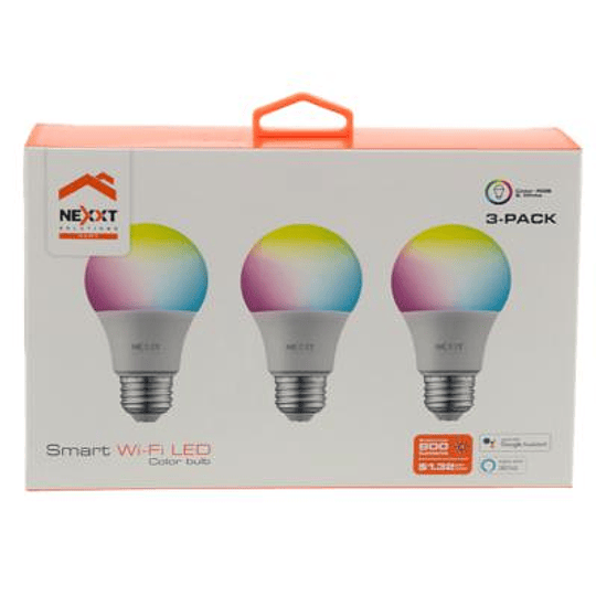Ampolleta LED inteligente Multicolor pack 3 unid. Wi-Fi 220V - NHB-C120 - Image 1