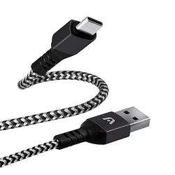 Cable USB-C A USB-A, Carga y Datos 1.8 METROS, NEGRO/BLANCO (XTC-511)