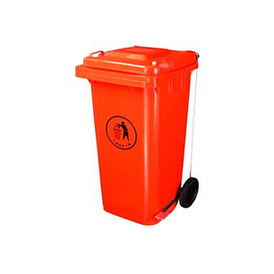 Contenedor de Basura 2 ruedas 120 Litros Rojo