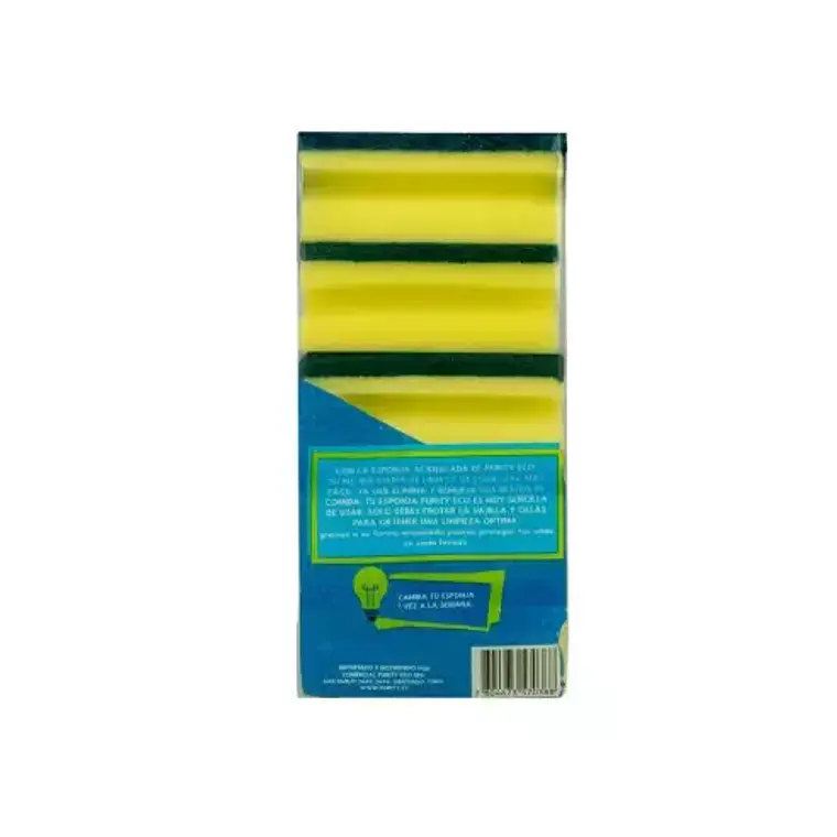 Pack 5 esponjas acanaladas PurityEco 2