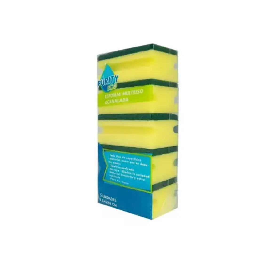 Pack 5 esponjas acanaladas PurityEco 4
