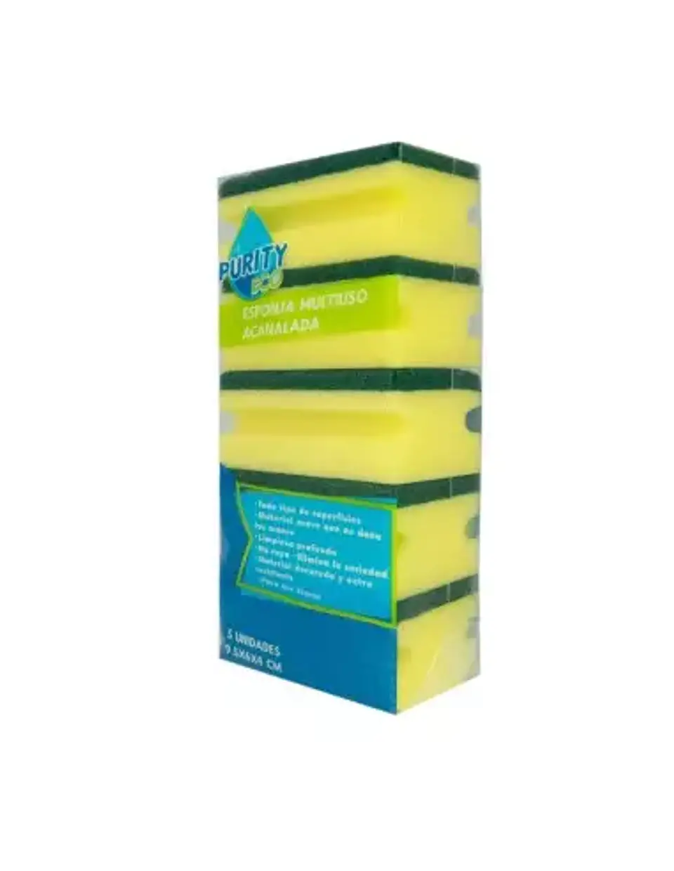 Pack 5 esponjas acanaladas PurityEco 4
