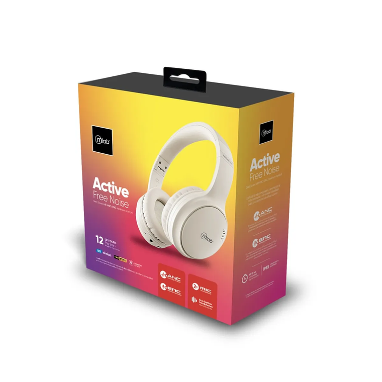 MLAB AUDIFONO ANC + ENC BLUETOOTH TIPO C ACTIVO LIBRE DE RUIDO BLANCO  5