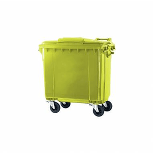 Contenedor de Basura 4 ruedas 660 Litros Amarillo