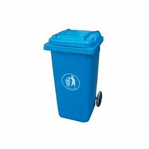Contenedor de Basura 2 ruedas 120 Litros Azul