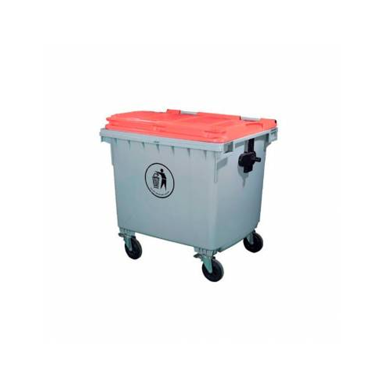 Contenedor de Basura 4 ruedas 660 Litros Gris 1
