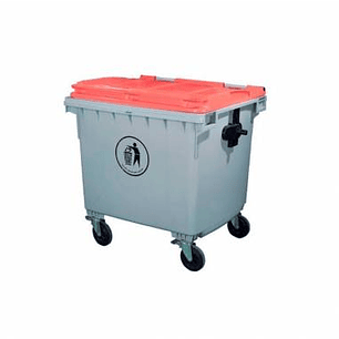 Contenedor de Basura 4 ruedas 660 Litros Gris