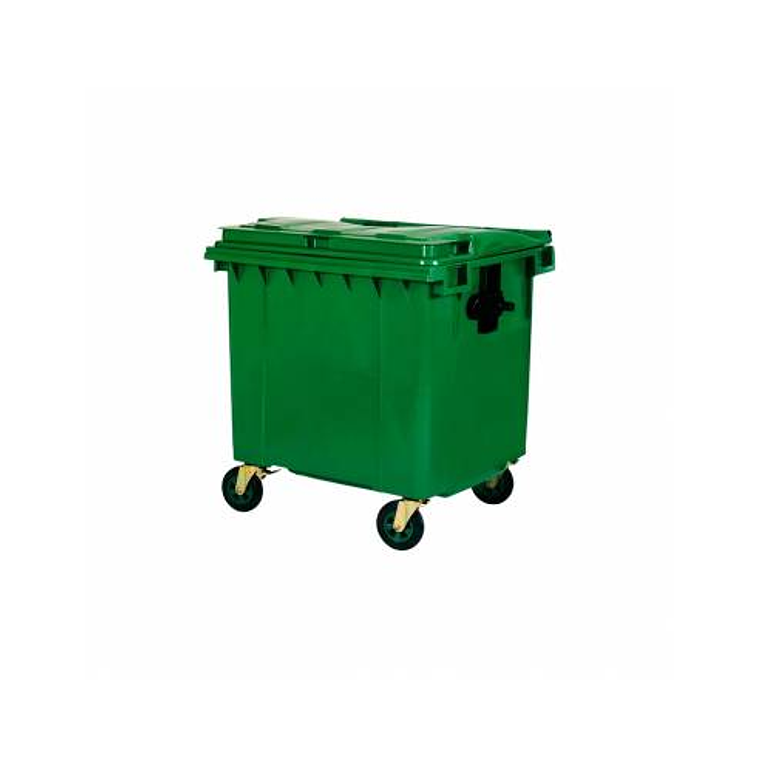 Contenedor de Basura 4 ruedas 1100 Litros Verde 1