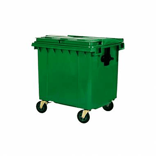 Contenedor de Basura 4 ruedas 1100 Litros Verde