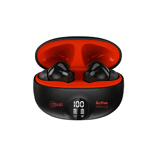 MLAB AUDIFONO TWS ANC + ENC ACTIVE SILENCE STRONG NEGRO/ROJO