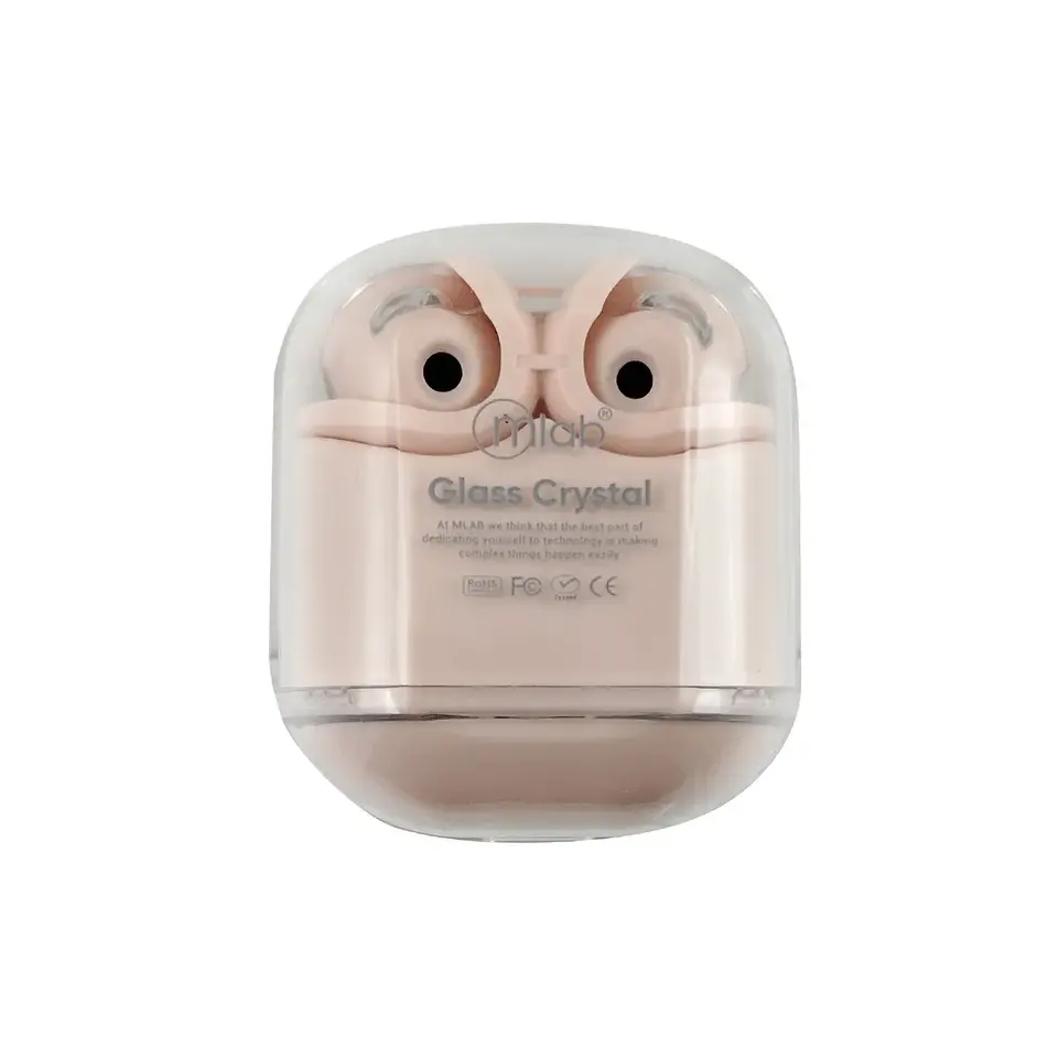 AUDIFONO MLAB TWS CRYSTAL + ESTUCHE DE SILICONA ROSA  2