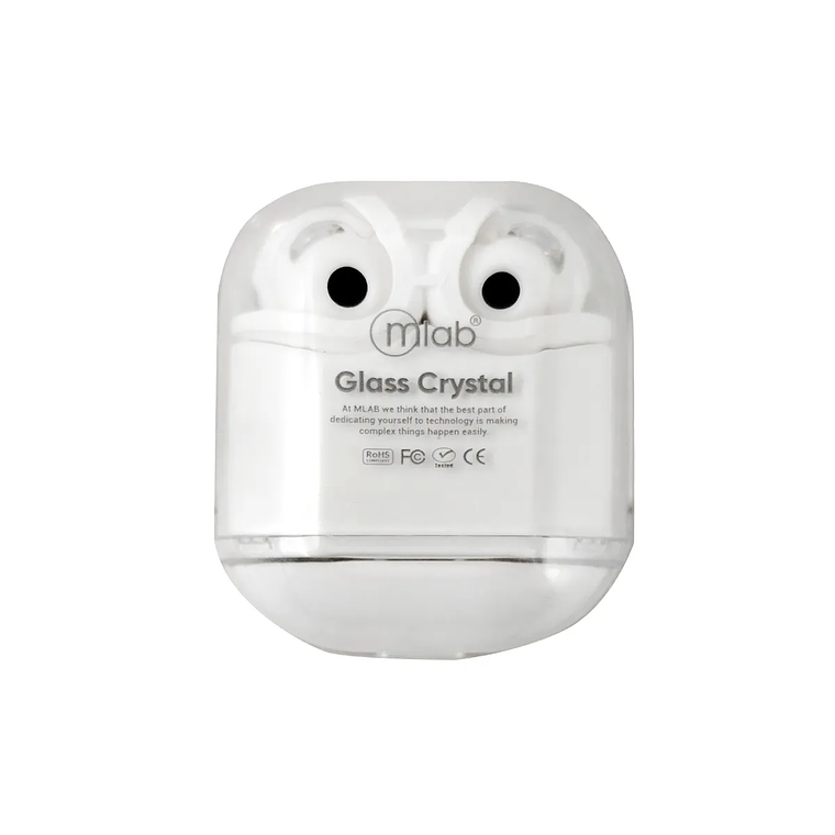 AUDIFONO MLAB TWS CRYSTAL + ESTUCHE DE SILICONA BLANCO 4