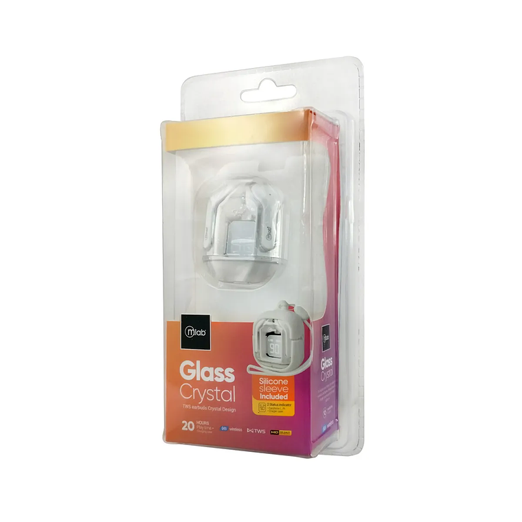 AUDIFONO MLAB TWS CRYSTAL + ESTUCHE DE SILICONA BLANCO 5