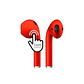 MLAB AUDIFONO AIR CHARGE TOUCH ROJO - Miniatura 4