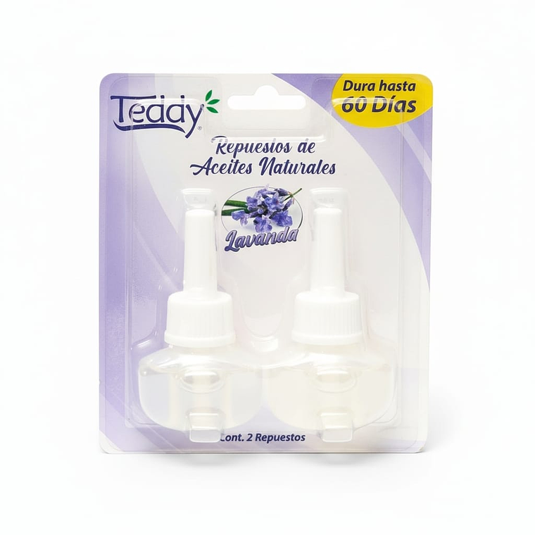 Repuesto Aceites Aromáticos X2 Teddy Lavanda 60 Dias 1