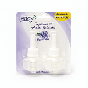 Repuesto Aceites Aromáticos X2 Teddy Lavanda 60 Dias