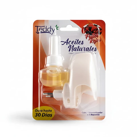 Pack 2 Ambientador Enchufe+repuesto Teddy Frutos Rojos 30 Días