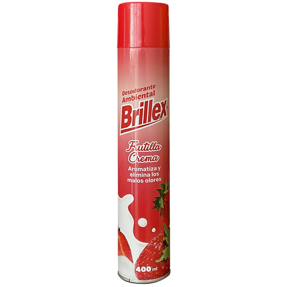 Desodorante Ambiental Brillex Aroma Frutilla Crema 400 ml 1