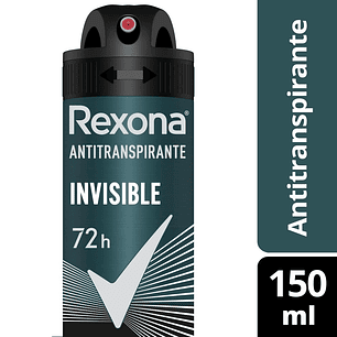 Desodorante en Aerosol Rexona Men Invisible, 150 ml