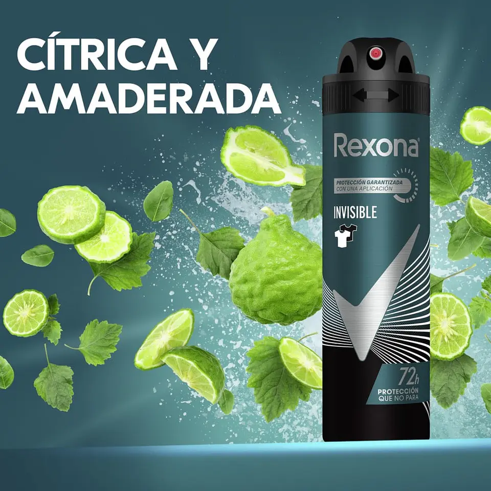 Desodorante en Aerosol Rexona Men Invisible, 150 ml 4