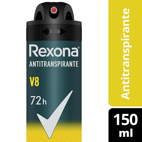 Desodorante Rexona en Aerosol Men V8, 150 ml