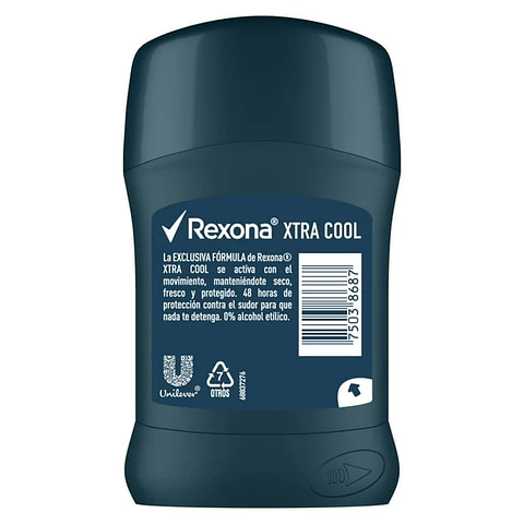 Desodorante en Barra Rexona xtra cool, 50 g