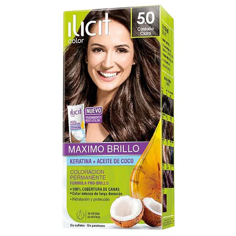 Ilicit Máximo Brillo Coloración Permanente 5.0 Castaño Claro