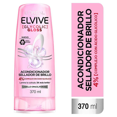 Acondicionador Elvive Glycolic Gloss 370ml
