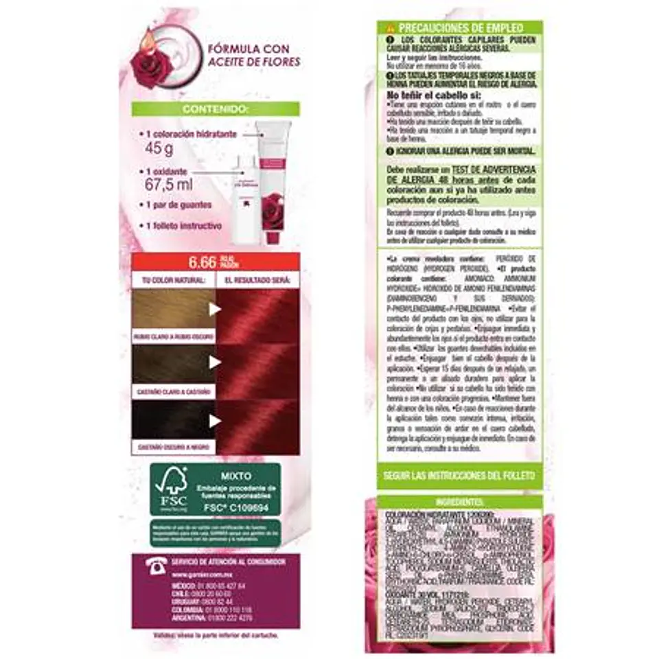 Nutrisse Cor Intensa Garnier 6.66 Rojo Pasión 4