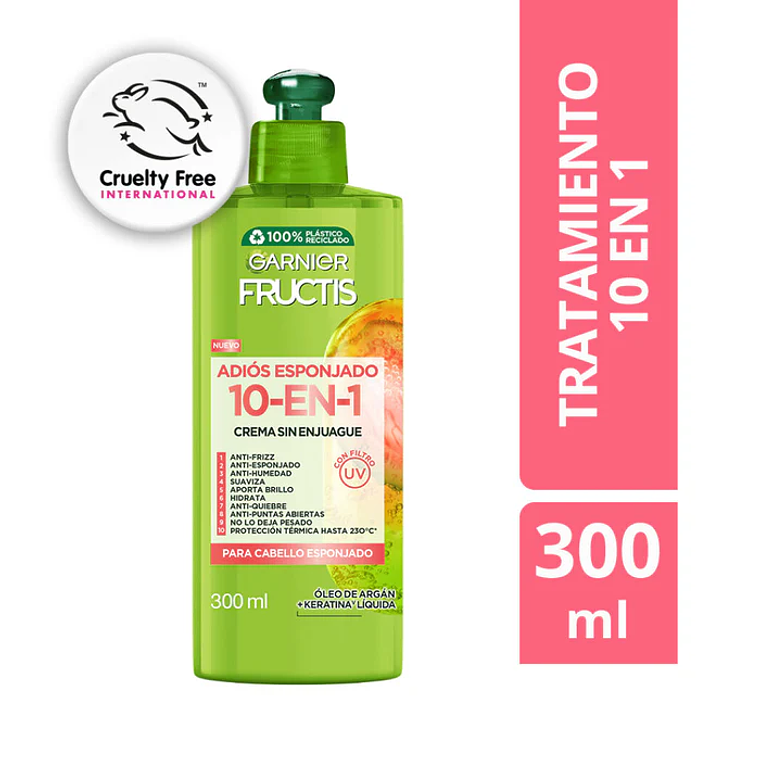 Fructis Crema de Peinar 10en1 Adiós esponjado 300ml 1