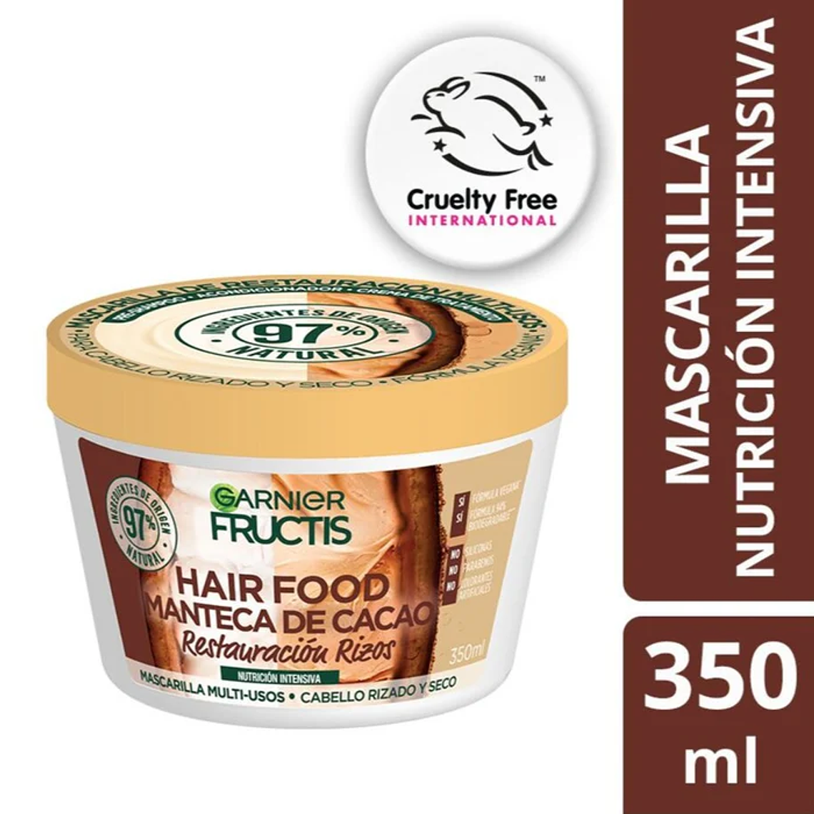 Mascarilla capilar Fructis Hair Food Cacao 350ml 1