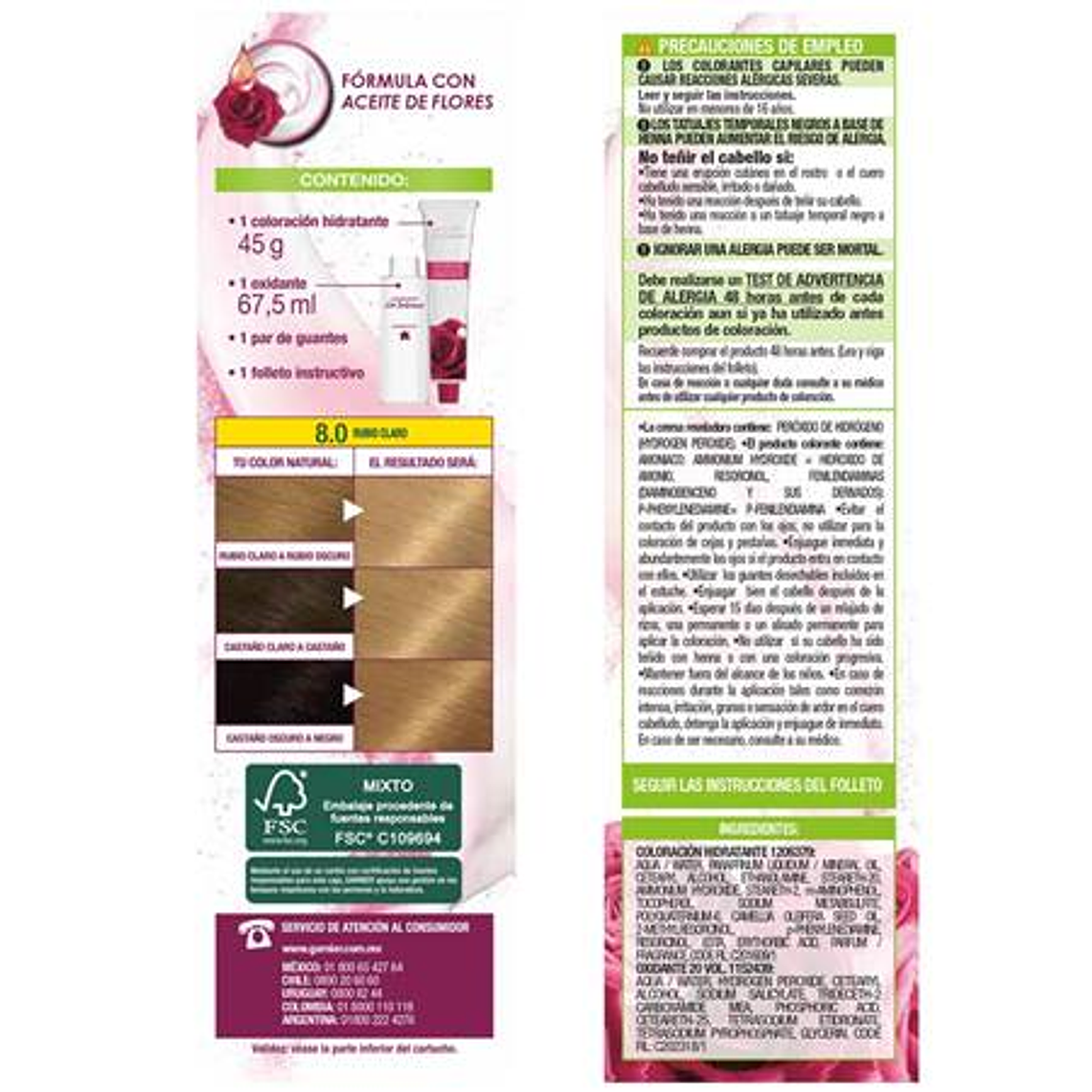 Nutrisse Cor Intensa Garnier 8.0 Rubio Claro 3