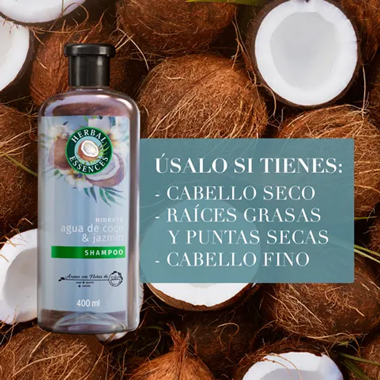 Shampoo Herbal Essences Hidrata Agua de Coco 400ml 3