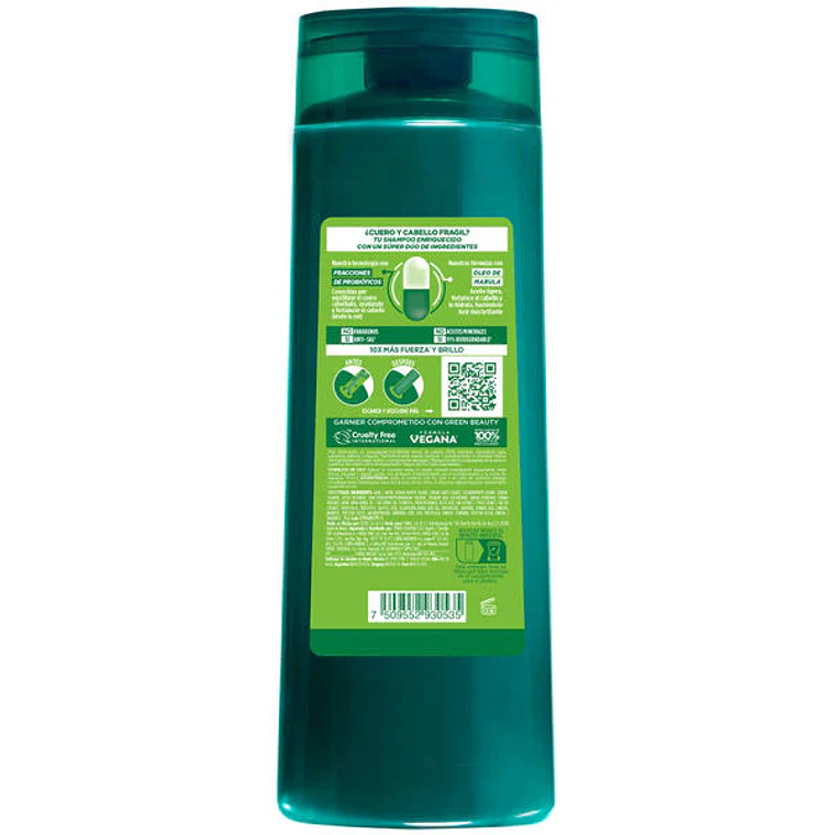 Shampoo Fructis Probioticos Fuerza 350ml 3