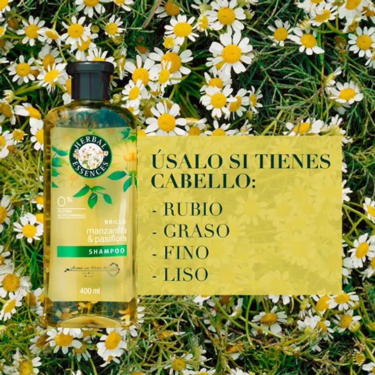 Shampoo Herbal Essences Brillo Manzanilla y Pasiflora 400ml 2
