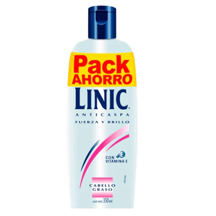 Shampoo Linic Anticaspa cabello graso pack x2 350ml 1