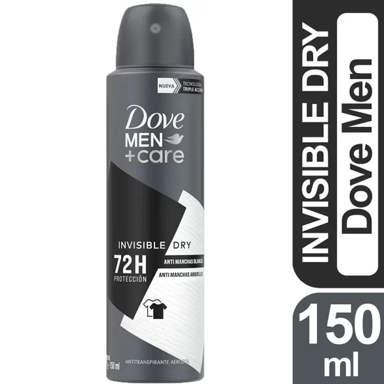 Dove desodorante Aerosol Invisible Dry Varon 150 ml 1