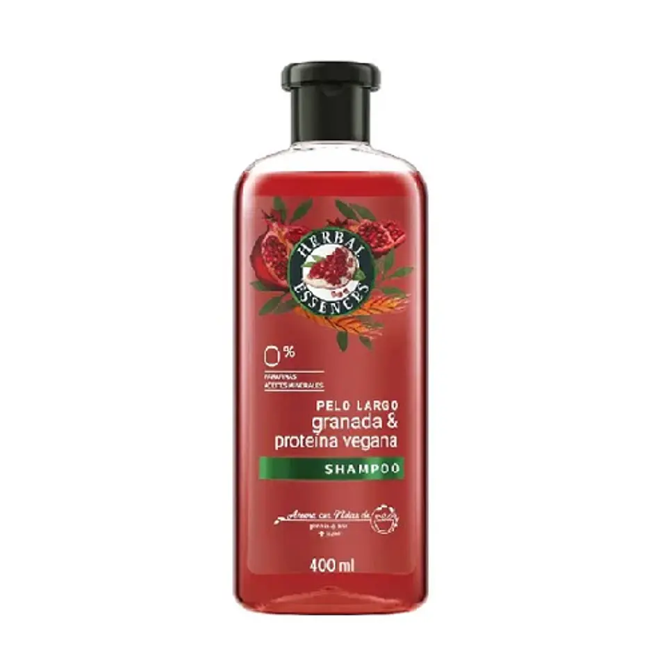 Shampoo Herbal Essences Granada & proteina vegana 400ml 1