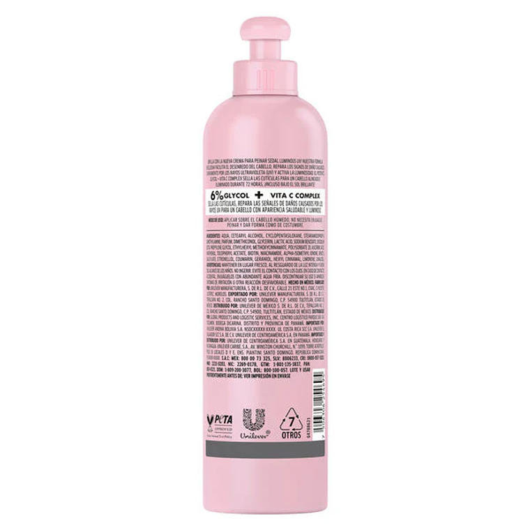 Crema de Peinar Sedal Glycol + Vitamina C 300ml 2