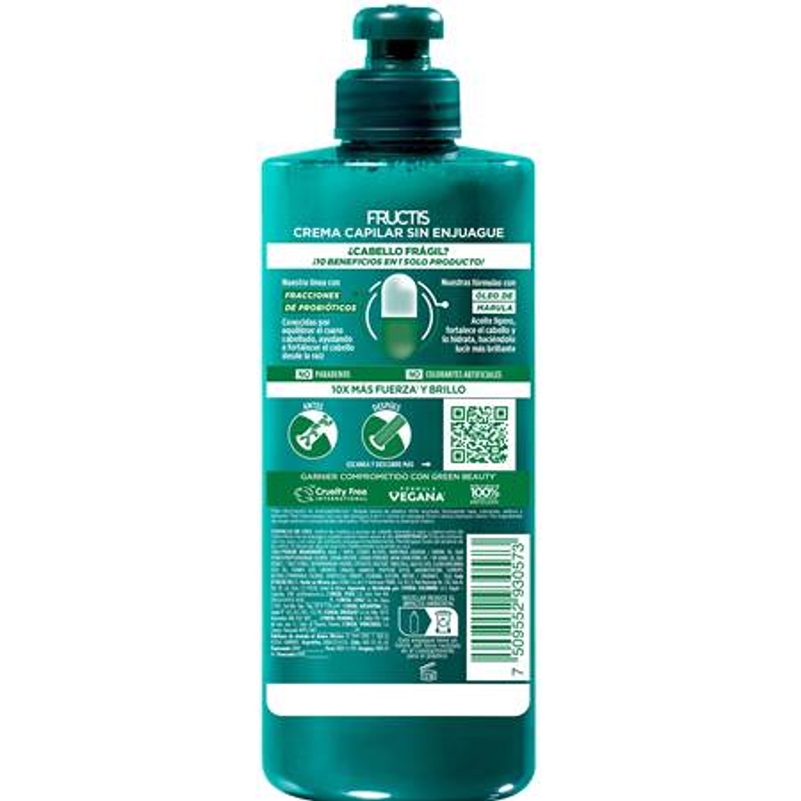 Fructis Crema de Peinar 10en1 Probioticos Fuerza 300ml 2