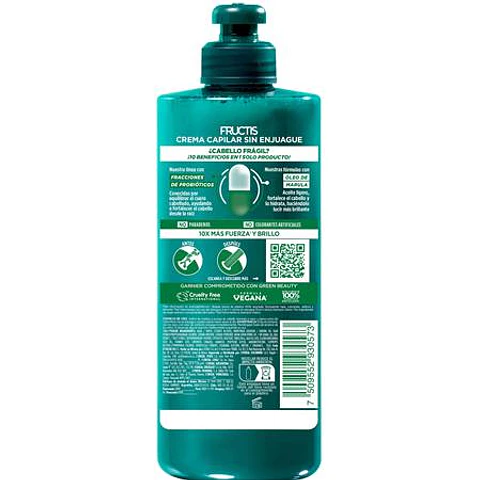 Fructis Crema de Peinar 10en1 Probioticos Fuerza 300ml
