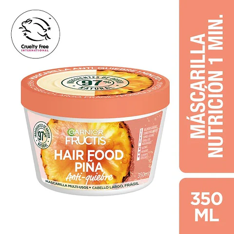 Mascarilla capilar Fructis Hair Food Piña Anti Quiebre 350ml