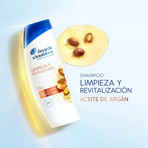 Shampoo Control Caspa Limpieza y Revitalización Aceite de Argán 375 ml