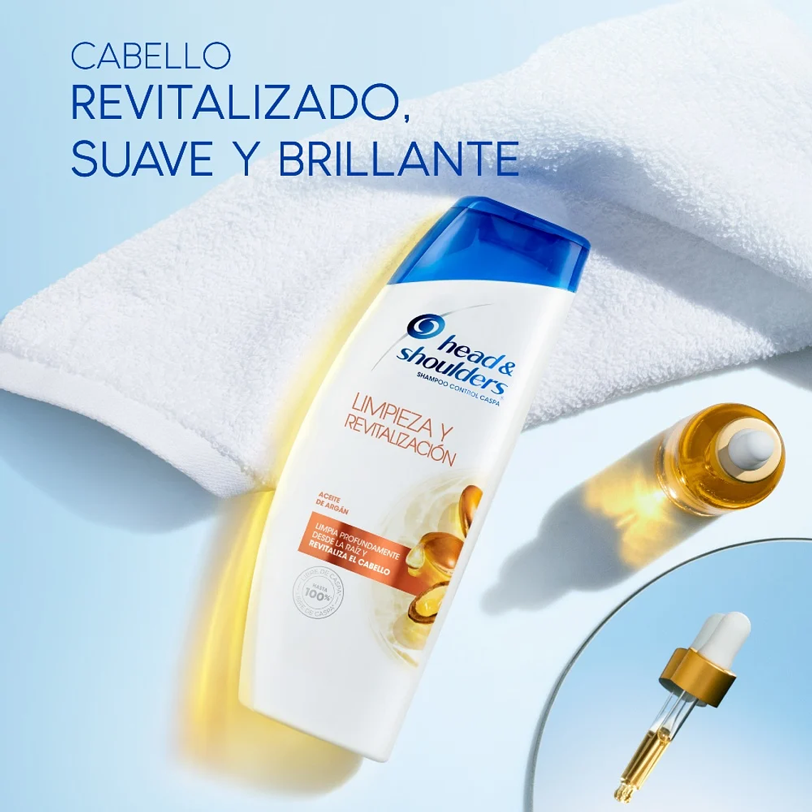 Shampoo Control Caspa Limpieza y Revitalización Aceite de Argán 375 ml 3