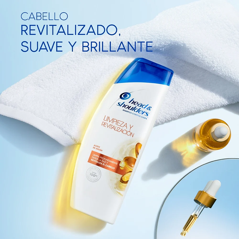 Shampoo Control Caspa Limpieza y Revitalización Aceite de Argán 375 ml 3