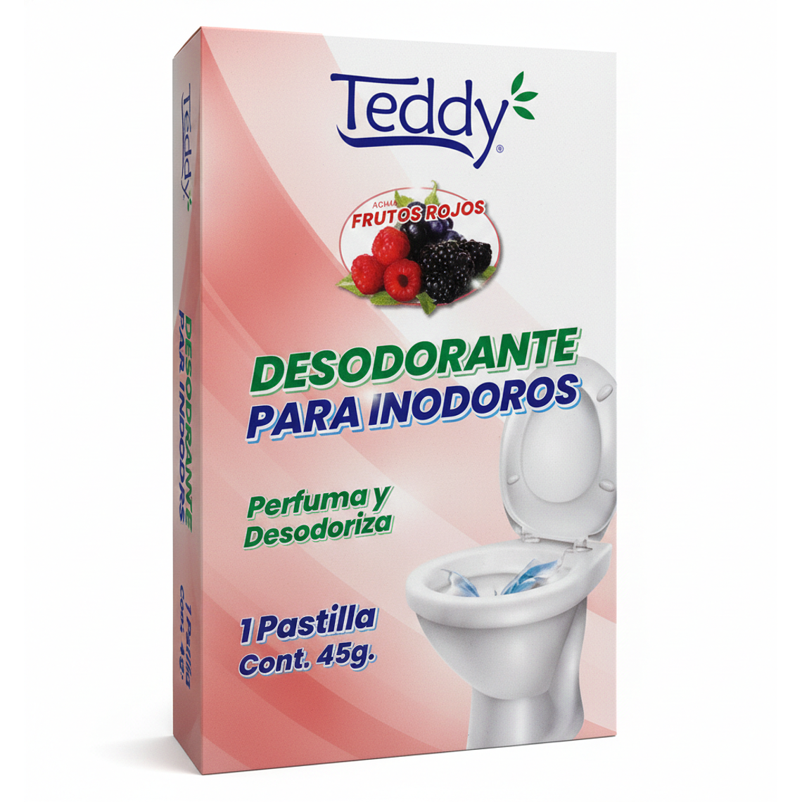 Desodorante Para Inodoro Teddy Frutos Rojos 45 Gr. 1