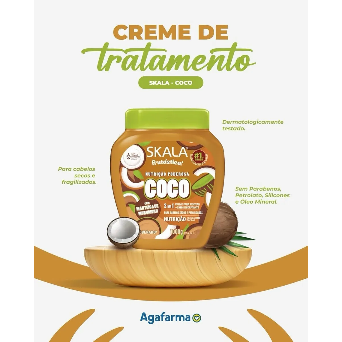 Mascara Skala Coco Frutástica 2 En 1 Hidratación 1000g 3