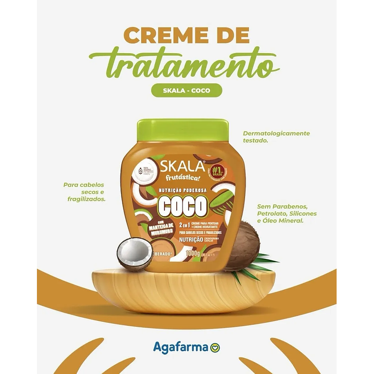 Mascara Skala Coco Frutástica 2 En 1 Hidratación 1000g 3