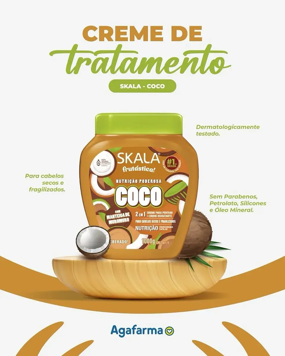 Mascara Skala Coco Frutástica 2 En 1 Hidratación 1000g 3