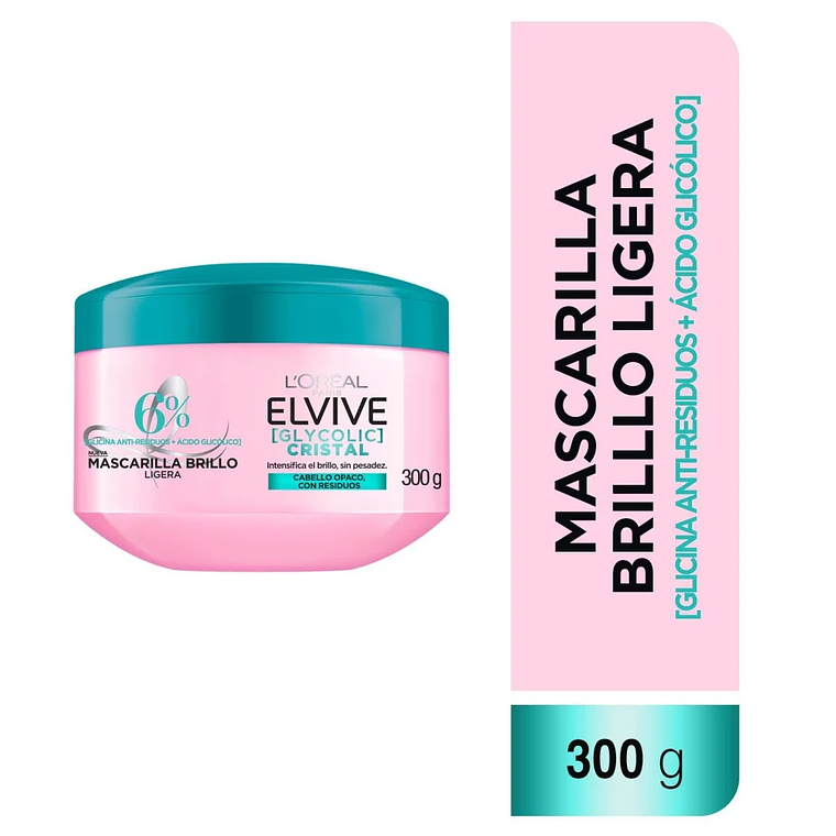Mascarilla Tratamiento Elvive Brillo Cristal 300ml 1
